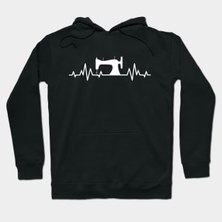 Sewing heartbeat design, sewing machine ekg line Hoodie